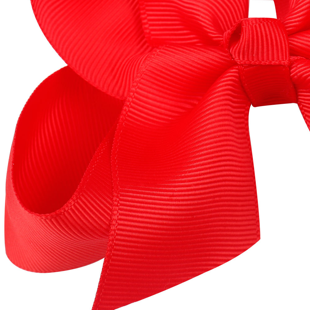 30pcs/lot 4 Inch Solid Hair Bow With Clip Girls Grosgrain Ribbon Hairbows Boutique Handmade Hairpin For Kids Hair Accessories