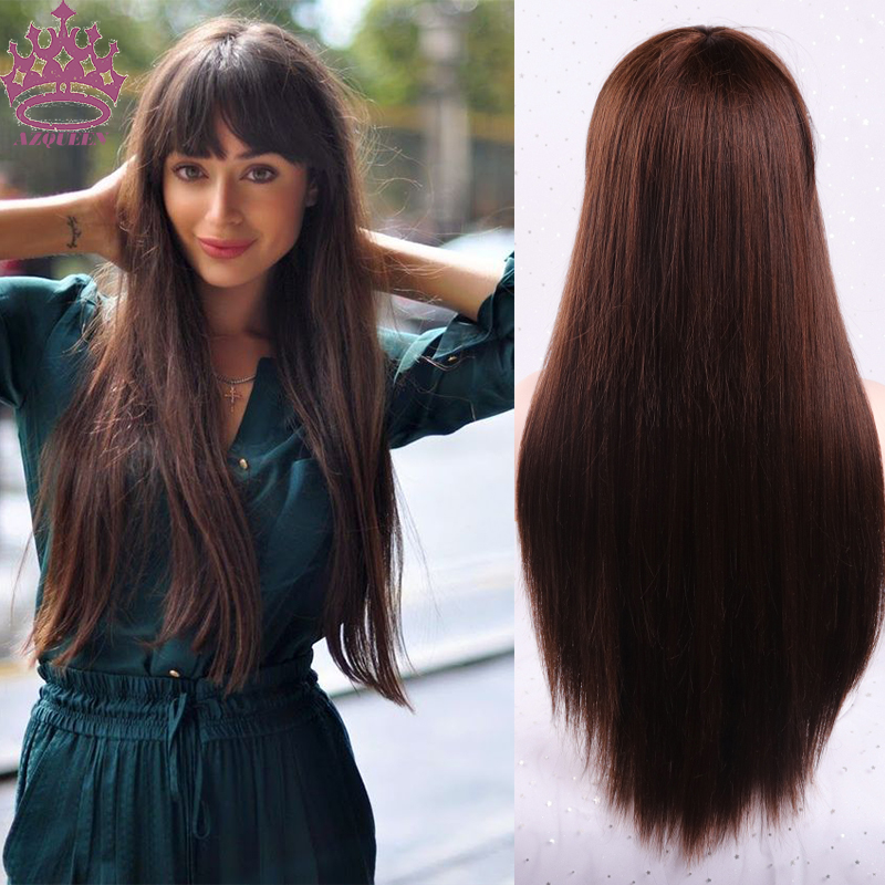 AZQUEEN Brown Long Straight Wig With Bangs Synthetic Hair Wigs for Women Blonde Red Heat Resistant Cosplay Wigs Pure Color Wig, 15008-2-30
AZQUEEN Brown Long Straight Wig With Bangs Synthetic Hair Wigs for Women Blonde Red Heat Resistant Cosplay Wigs Pure Color Wig, 15008-2-30
