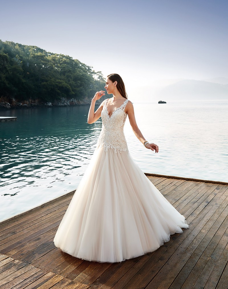 eddy k mermaid wedding dresses v neck lace appliques sweep train bridal gowns plus size beach wedding dress robe de marie