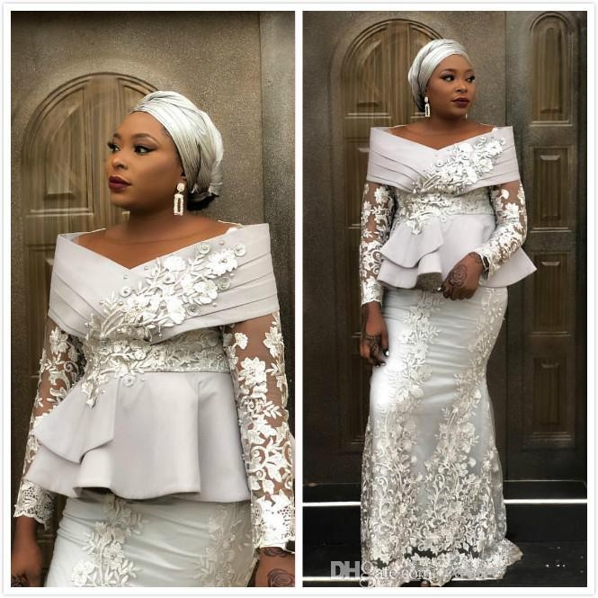 2020 Aso Ebi Arabic Silver Mermaid Evening Dresses Lace Beaded Prom Dress Long Sleeves Formal Party Reception Second Gowns, Hunter green
2020 Aso Ebi Arabic Silver Mermaid Evening Dresses Lace Beaded Prom Dress Long Sleeves Formal Party Reception Second Gowns, Hunter green