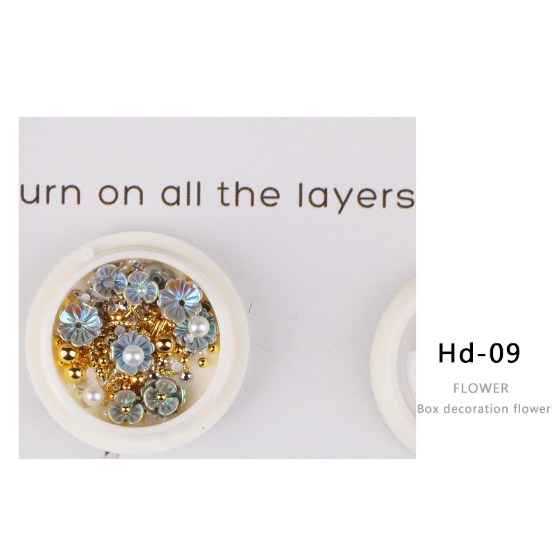 Shell Flower Rivet Stone Nail Rhinestones Jewelry Mixed Irregular Beads Manicure For Nails Art Decorations Accessory Decoraciones De Unas