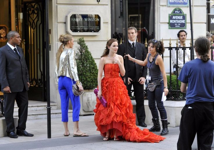 Gossip Girl Blair Dresses Red Draped Organza Evening Dresses Strapless Sleeveless vestidos de celebridades Celebrity Dresses
