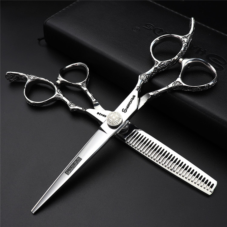 6/7 inch Japan 440c hair scissors professional hairdressing scissors salon shape cutting thinning tools