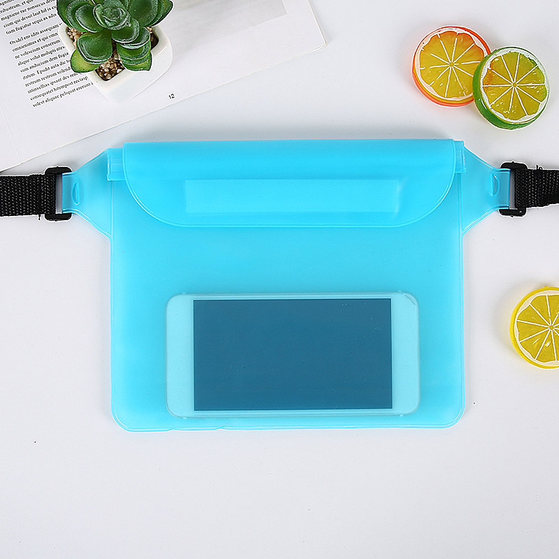 The New Three-layer Sealed Storage Bag PVC Waterproof Waist Bag Outdoor Beach Mobile Phone Waterproof Bag