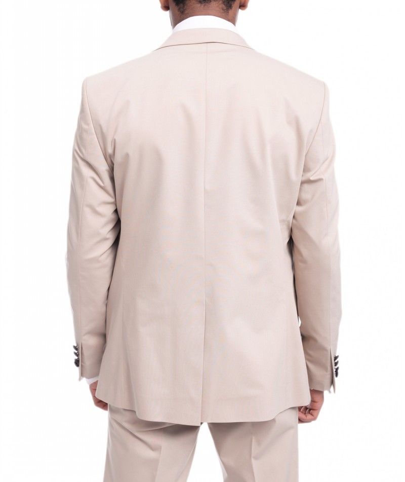 Beige Mens Suit Slim Fit 2 Piece Tuxedo Groom Wedding Suits Custom Prom Blazer Wedding Tuxedos