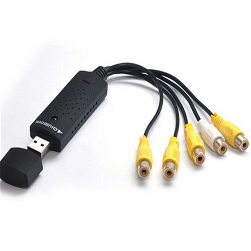 CKC 1pc New USB Video Capture Card Easycap 4 CH USB Video Capture Adapter Audio Video to Digital Format for PC
