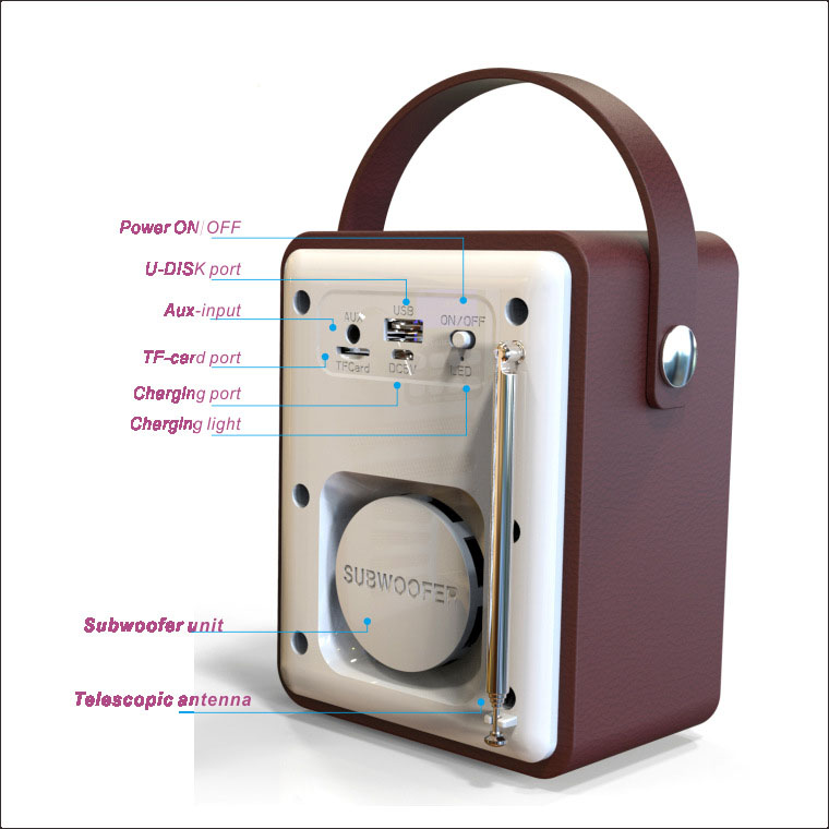 DAB DAB speaker Digital and FM Radio Portable speaker and Rechargeable Wireless Personal Radio with Stereo bluetooth Speaker So