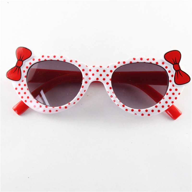 Cute Kids Sunglasses Lovely Knot Bow Cat Eye Frame Sun Glasses Children Eyeglasses UV400 Wholesale Z260305
