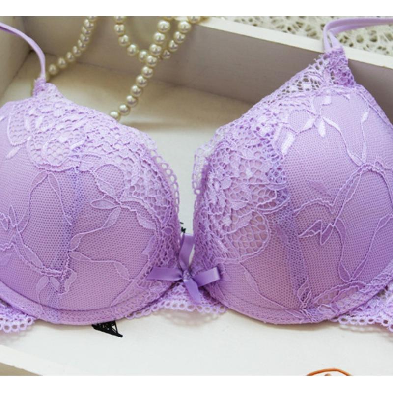 Satin Lace Embroidery Bra Sets Women Sexy Solid Bra Lace Cute Sexy Underwear With Panties 2 Pcs/Set Corset Underpants Women