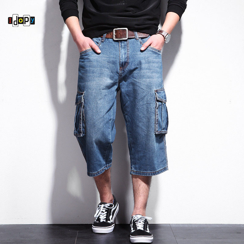 Idopy Classic Mens Cargo Jeans Shorts Summer Big Pocket Vintage Washed Plus Size Denim Shorts Male Jean For Men, Blue
Idopy Classic Mens Cargo Jeans Shorts Summer Big Pocket Vintage Washed Plus Size Denim Shorts Male Jean For Men, Blue