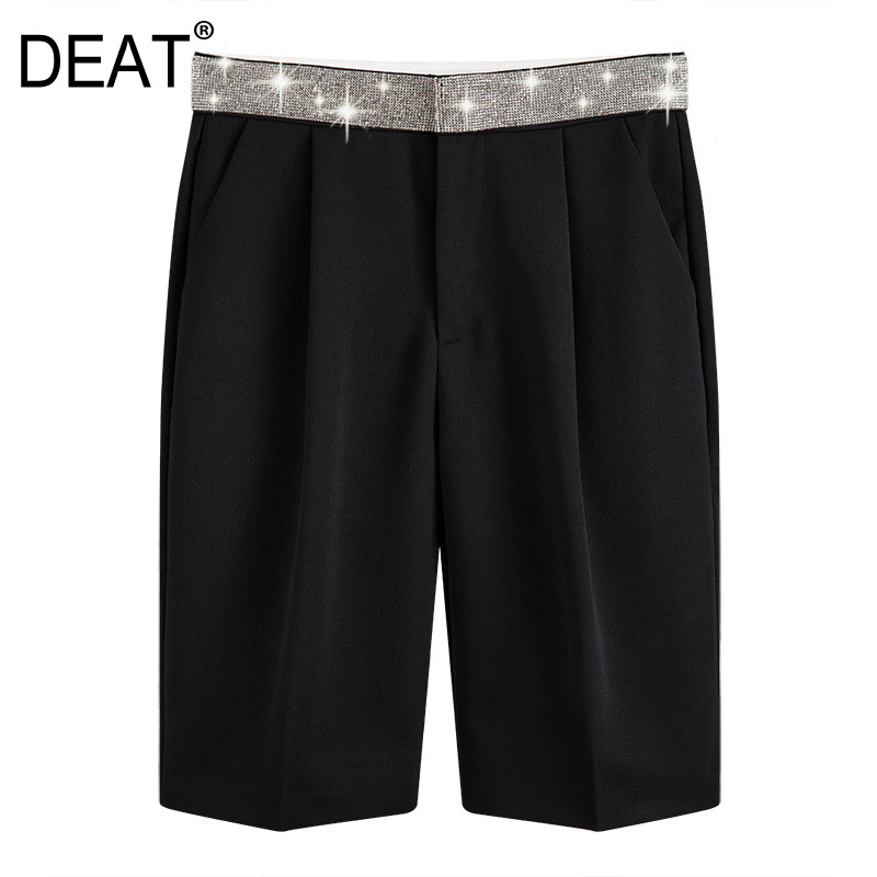 DEAT 2020 new summer fashion women clothing high waist sequins elastic slim half length black bike pants WL9101L, Black custom
DEAT 2020 new summer fashion women clothing high waist sequins elastic slim half length black bike pants WL9101L, Black custom