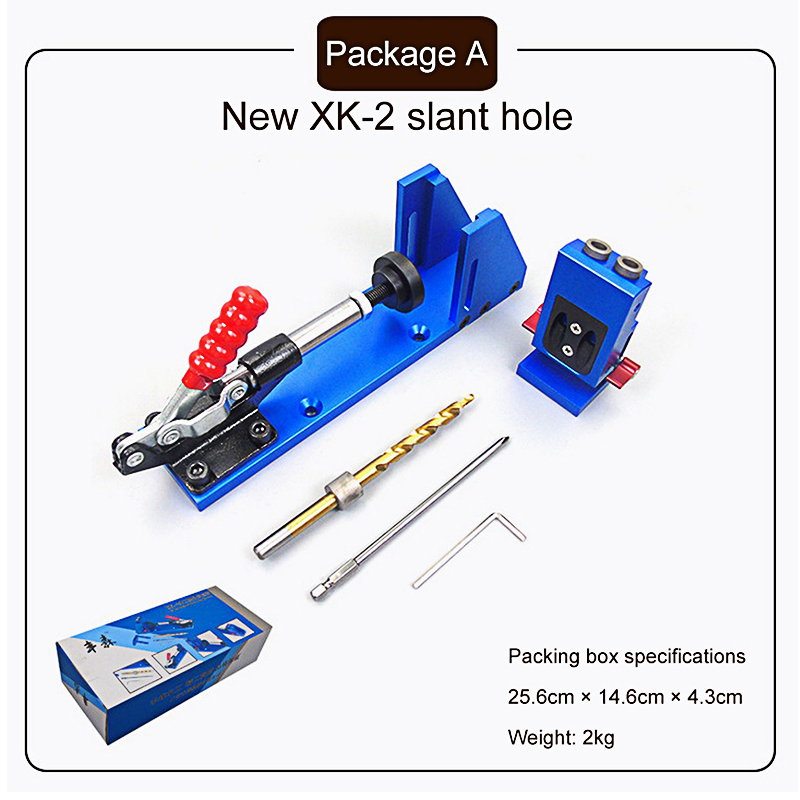 Woodworking Oblique Hole Punch Locator Slant-Hole Tool Kit Locator Positioner Jig Pocket Clamp Wood Drilling Bit XK-2 Hand Tool
Woodworking Oblique Hole Punch Locator Slant-Hole Tool Kit Locator Positioner Jig Pocket Clamp Wood Drilling Bit XK-2 Hand Tool