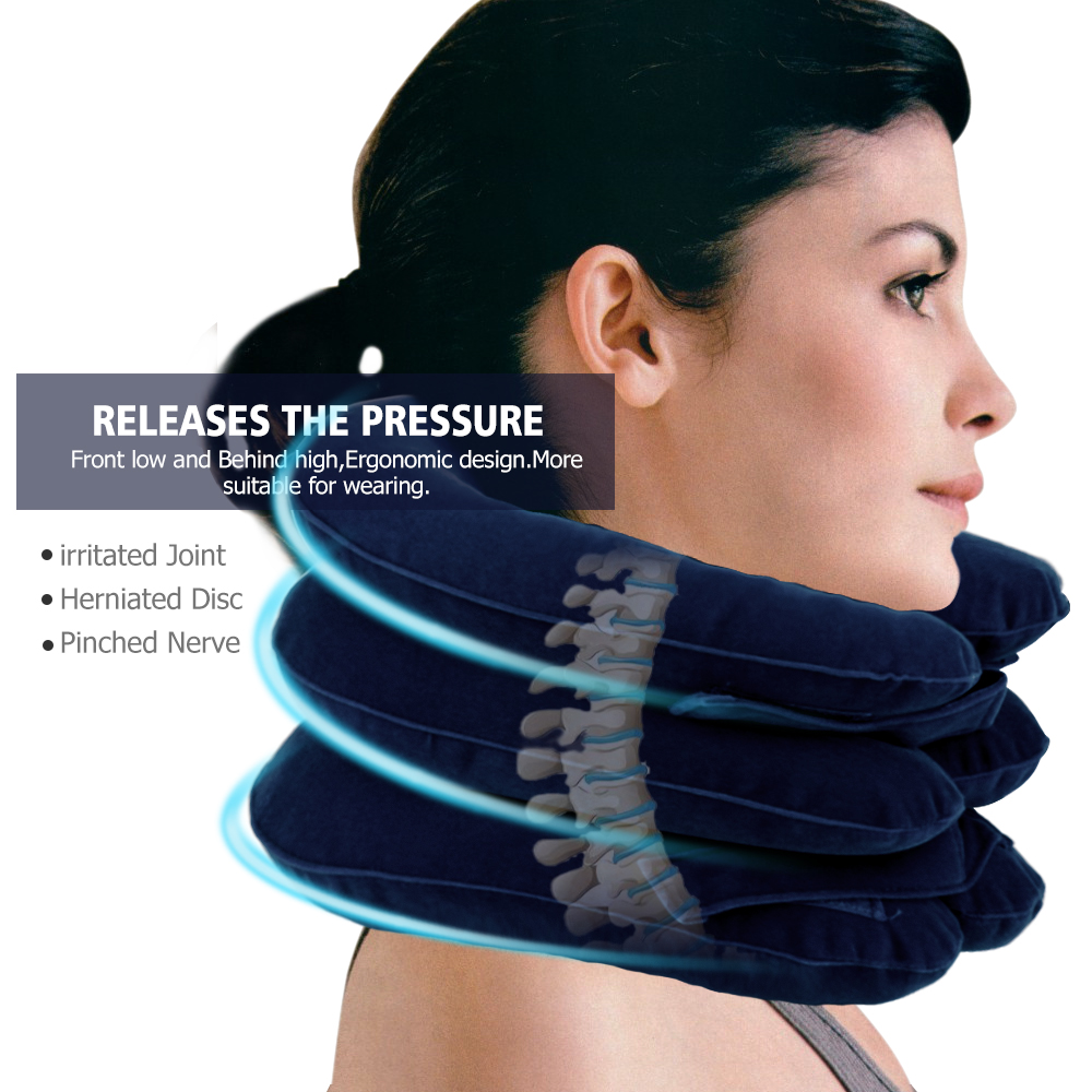 Inflatable Air Cervical Neck Traction Neck Massage Shoulder Muscle Relax Cervical Pillow Massager Brace Health Care Items