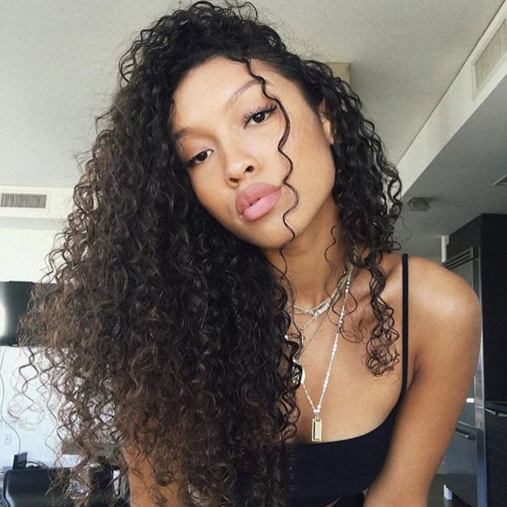 Fashion European 2x4 Middle Open U Part Wig Afro Curly Human Hair Wigs For Women U Wigs 150% Density Peruvian Remy Hair