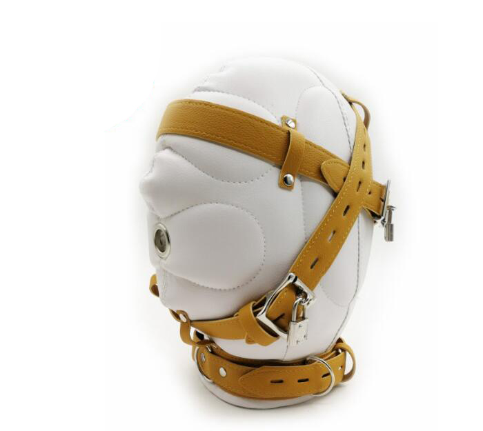 Closed Headgear Sex Mask Adult Games Funny Soft PU Leather Restraints Headgear Hood Mask Slave Erotic Toys J1804