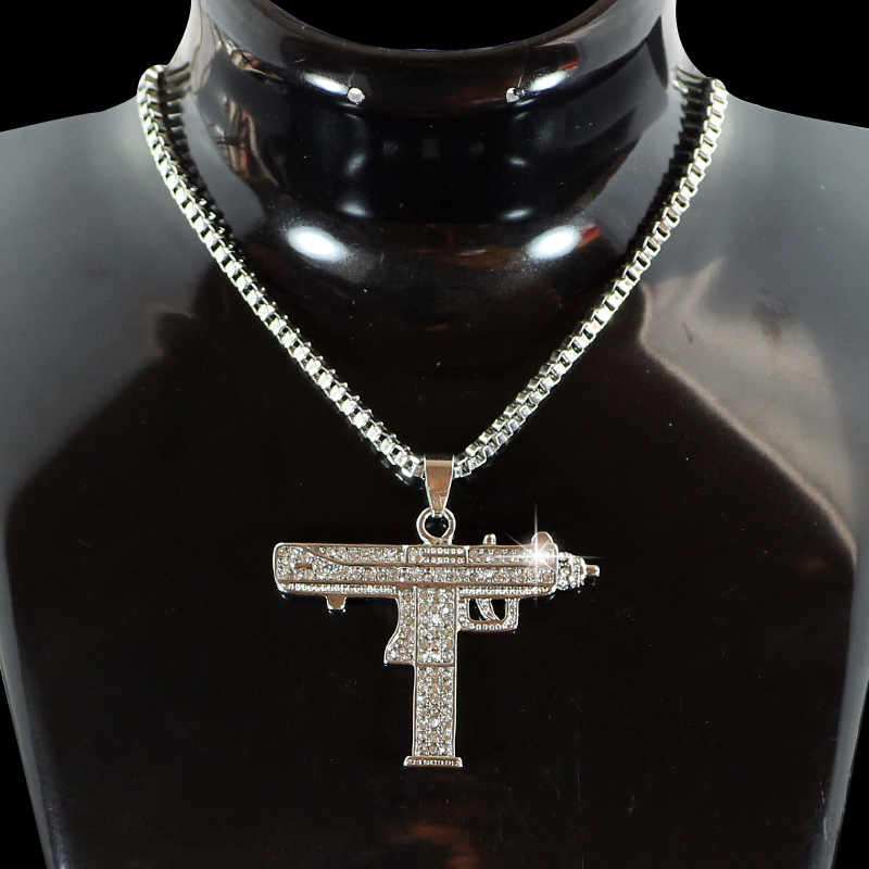 Fashion-Jewelry Gothic Gold Chain Necklace Submachine Gun Choker Necklace Collar Cs Go Hip Hop Friendship Women Men Jewelry Christmas Gift
Fashion-Jewelry Gothic Gold Chain Necklace Submachine Gun Choker Necklace Collar Cs Go Hip Hop Friendship Women Men Jewelry Christmas Gift