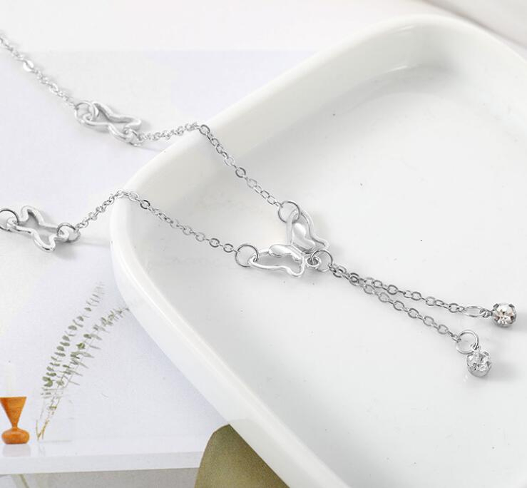 Temperament butterfly single drill tassel anklet female Korean fashion accessories wholesale free shipping