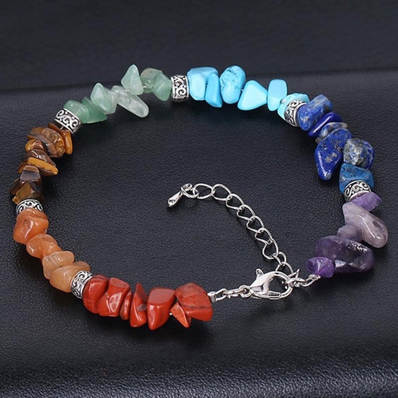 selling female stone bracelet natural gemstone gravel bracelet irregular yoga jewelry 7 chakra bracelet extension chain, Black
selling female stone bracelet natural gemstone gravel bracelet irregular yoga jewelry 7 chakra bracelet extension chain, Black