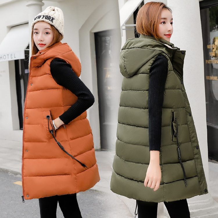 

Autumn and winter new women's down cotton vest outside wearing thick winter cold cotton vest, Yellow