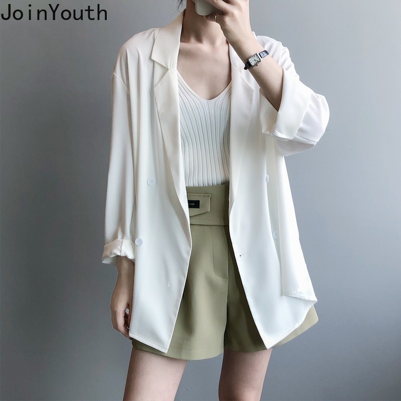 Joinyouth Women Long Blazer Korean New Fashion Clothing Thin Double Breasted Coats Office Lady Loose Casual Sun Protection Tops, Black
Joinyouth Women Long Blazer Korean New Fashion Clothing Thin Double Breasted Coats Office Lady Loose Casual Sun Protection Tops, Black