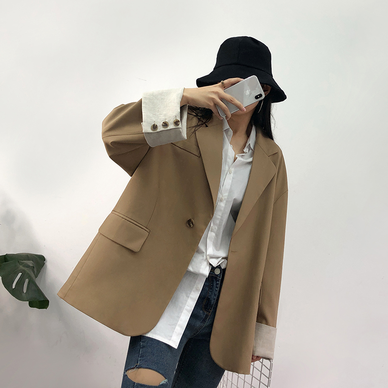 Stylish Korean Ladies Blazer Solid Khaki Casual Loose Suit Jacket Vintage Bayan Mont Office Women Blazer Spring Autumn MM60NXZ
Stylish Korean Ladies Blazer Solid Khaki Casual Loose Suit Jacket Vintage Bayan Mont Office Women Blazer Spring Autumn MM60NXZ
