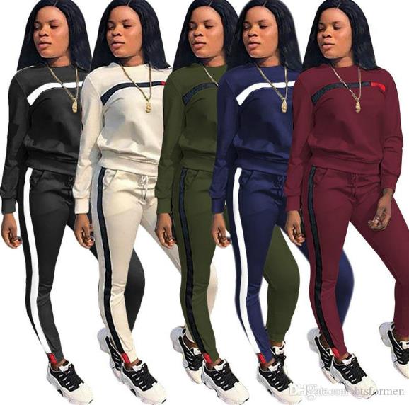 Womens Designer Striped Panelled Trackuits Casual Long Sleeve Tops Long Pants Active Style Suits Womens Clothing, Gray
Womens Designer Striped Panelled Trackuits Casual Long Sleeve Tops Long Pants Active Style Suits Womens Clothing, Gray