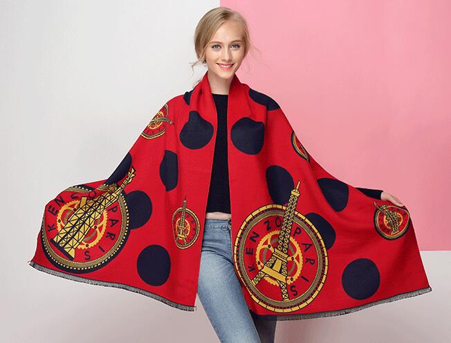 Cashmere Women celebrity Double-sided Classic Tower spot pattern female fashion brand wool design warm Soft Multifunction tassel scarf shawl
Cashmere Women celebrity Double-sided Classic Tower spot pattern female fashion brand wool design warm Soft Multifunction tassel scarf shawl