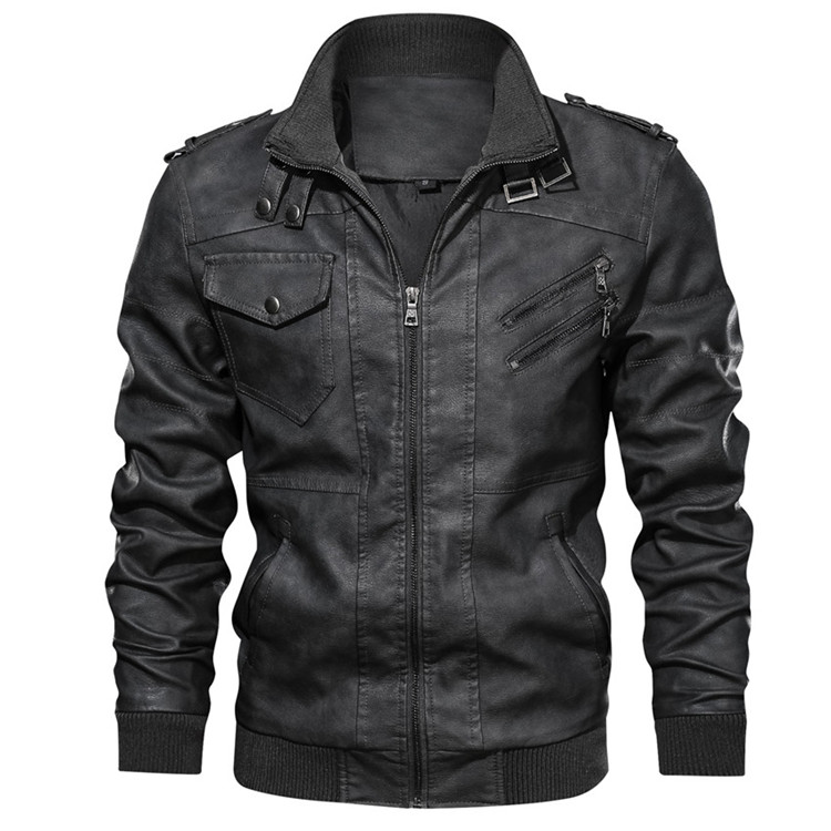 Men's Jackets Men Leather Jacket Fashion Autumn Winter Casual Motorcycle Pu 3xl
