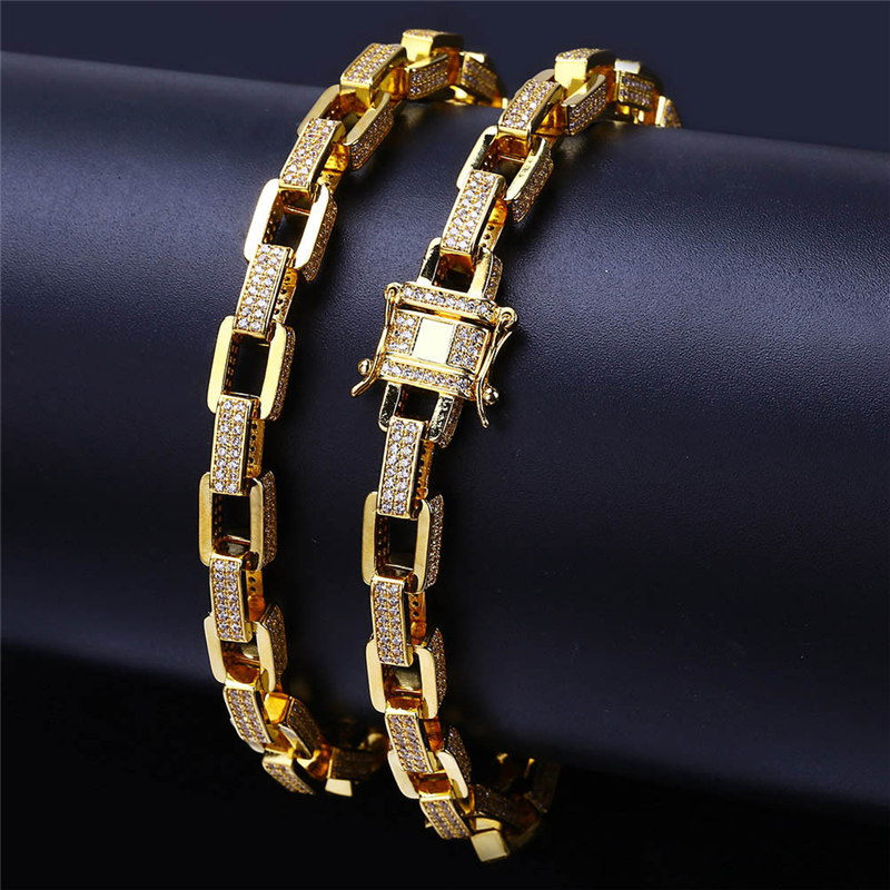 Hip hop Necklace Bling Ice Out CZ Chain Zircon-studded Hip-Hop Necklace for Men European and American Hot Fashion Accessories
Hip hop Necklace Bling Ice Out CZ Chain Zircon-studded Hip-Hop Necklace for Men European and American Hot Fashion Accessories