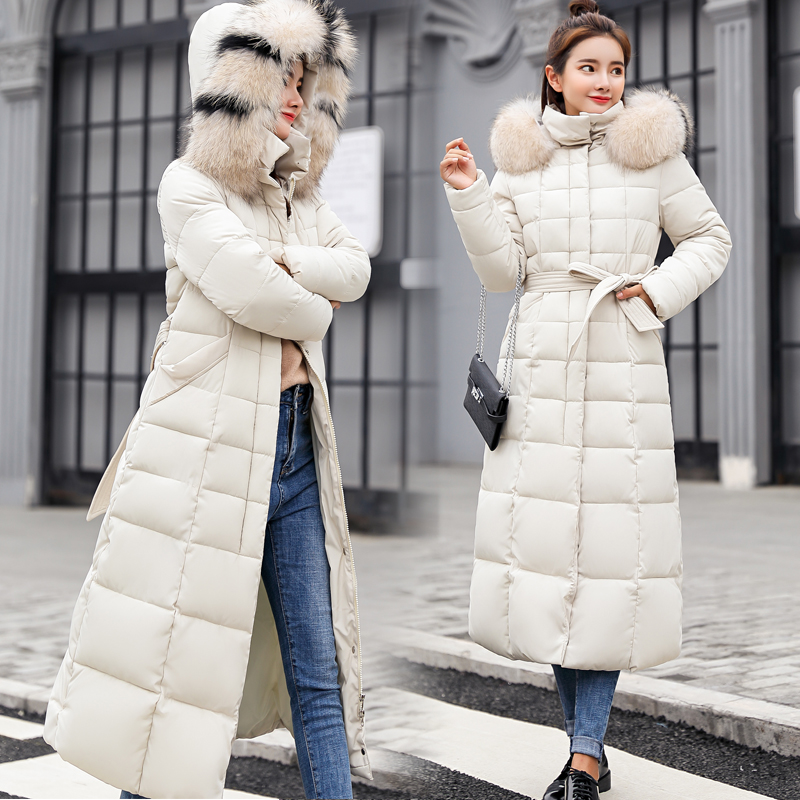 Cotton clothing women's long winter clothing new fashion slim hooded big fur collar wild slim down jacket, Army green
Cotton clothing women's long winter clothing new fashion slim hooded big fur collar wild slim down jacket, Army green