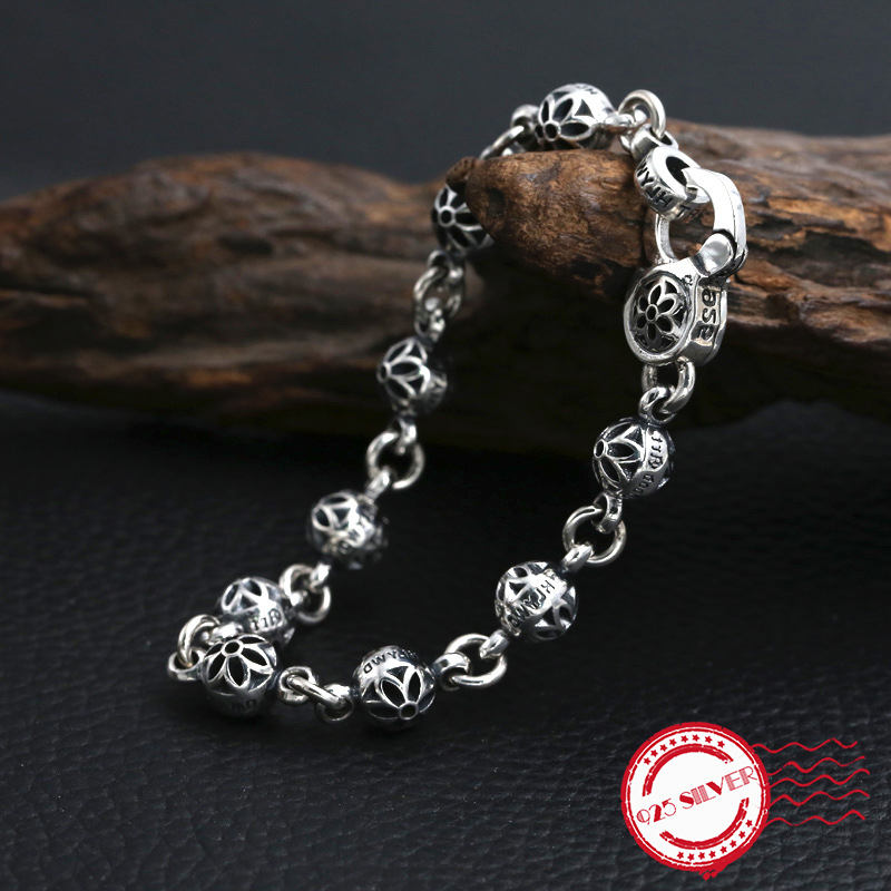Other Bracelets S925 Sterling Silver Men's Bracelet Personality Fashion Jewelry Handmade Retro Domineering Cherry Garland Styling 2021 Gift
Other Bracelets S925 Sterling Silver Men's Bracelet Personality Fashion Jewelry Handmade Retro Domineering Cherry Garland Styling 2021 Gift