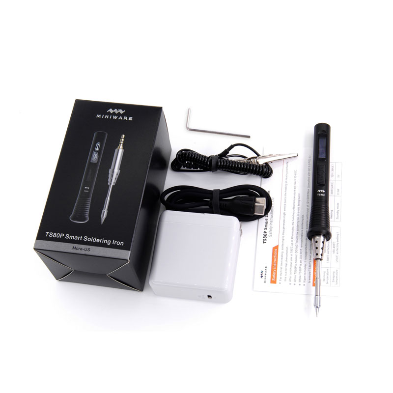 CCDSO Upgrade TS80P Mini Digital Soldering Iron Kit Adjustable Temperature Handheld USB OLED Soldering Station Tools 30W
CCDSO Upgrade TS80P Mini Digital Soldering Iron Kit Adjustable Temperature Handheld USB OLED Soldering Station Tools 30W