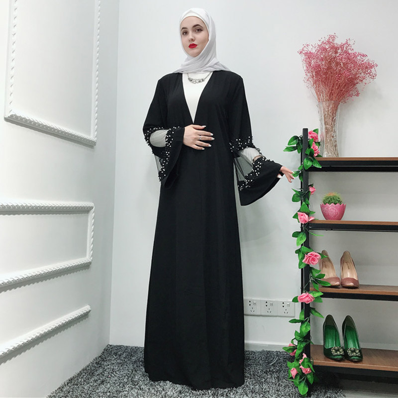 Saudi Arabia Kimono Muslim Monochrome Beaded Belt Lace Ramadan Festival Cardigan Women Robe Turkey Islamic Party Women Dress
Saudi Arabia Kimono Muslim Monochrome Beaded Belt Lace Ramadan Festival Cardigan Women Robe Turkey Islamic Party Women Dress