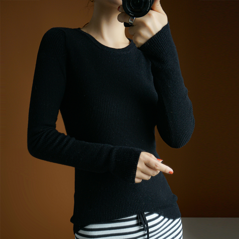 women' sweater wool solid black pullover round neck thin knitted tops long sleeves short slim fashion elegant jacket, Beige
women' sweater wool solid black pullover round neck thin knitted tops long sleeves short slim fashion elegant jacket, Beige