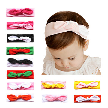 Xmas Bohemian cotton girl baby bow Headband Wave point Turban Twist Head Wrap Twisted Knot Soft Hair band Headbands Bandanas