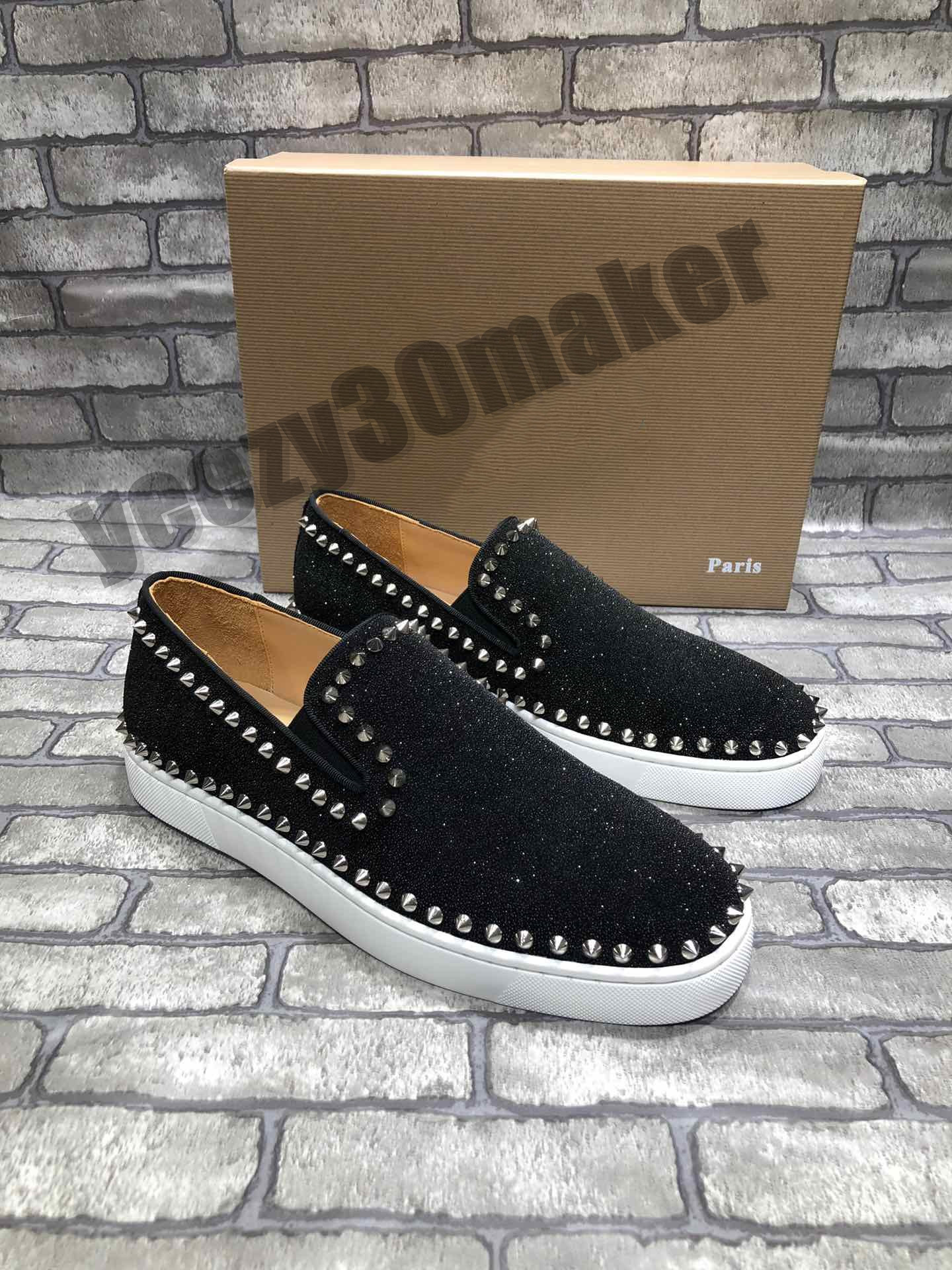 NEW Designer Sneakers Red Bottom shoe low Cut Studded Spikes black Luxury Shoes For Men Women Shoes Party Wedding crystal Leather Sneakers
NEW Designer Sneakers Red Bottom shoe low Cut Studded Spikes black Luxury Shoes For Men Women Shoes Party Wedding crystal Leather Sneakers
