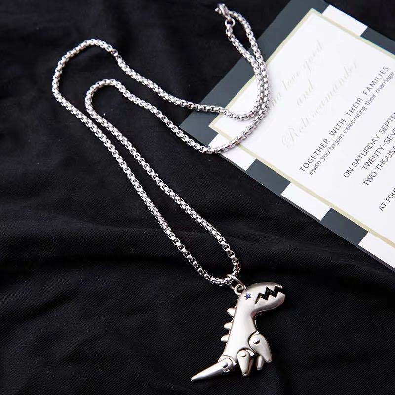fashion hiphop dinosaur pendant necklaces for men women creative silve black stainless steel chain necklace jewelry gift
fashion hiphop dinosaur pendant necklaces for men women creative silve black stainless steel chain necklace jewelry gift