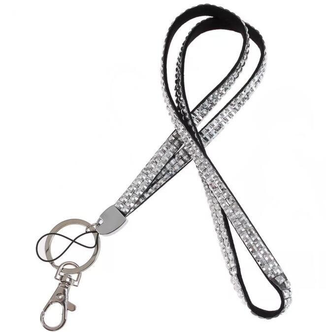 Candy Colors Rhinestone Neck Strap Crystal Lanyard With metal Clip Multi Color diamond Lanyard for iphone x 8 7 6 samsung cell pho