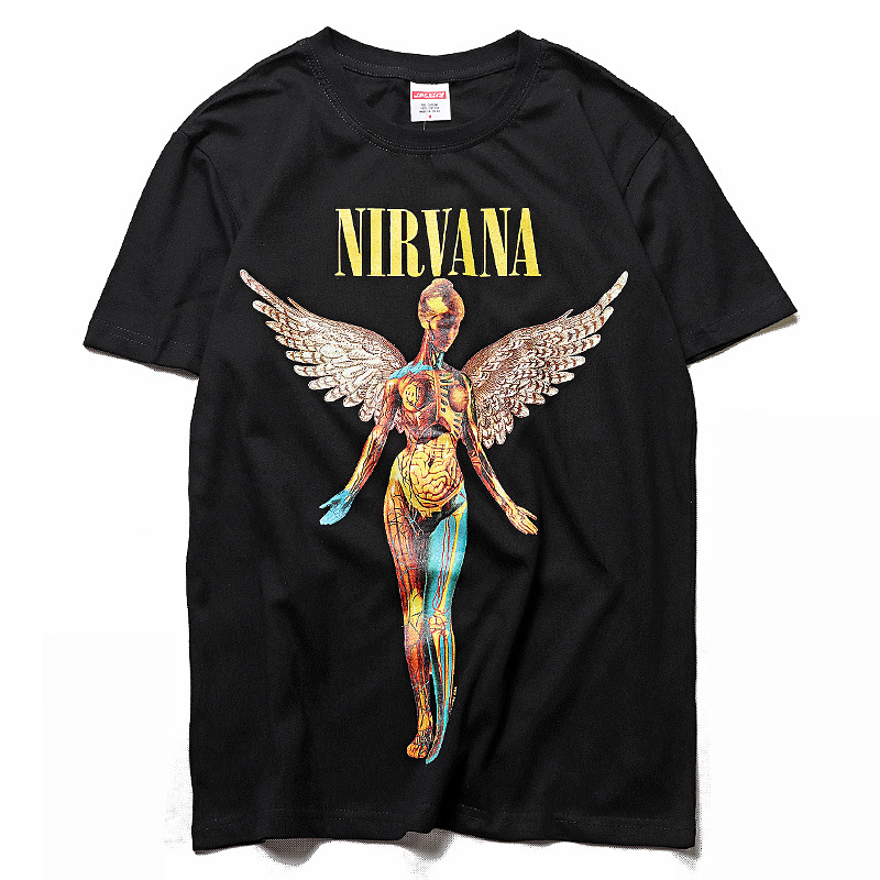 Men's Designer T-shirts tide brand spring and summer angel printing men's t-shirt classic retro short sleeve cotton hip hop couple tees, White;black
Men's Designer T-shirts tide brand spring and summer angel printing men's t-shirt classic retro short sleeve cotton hip hop couple tees, White;black
