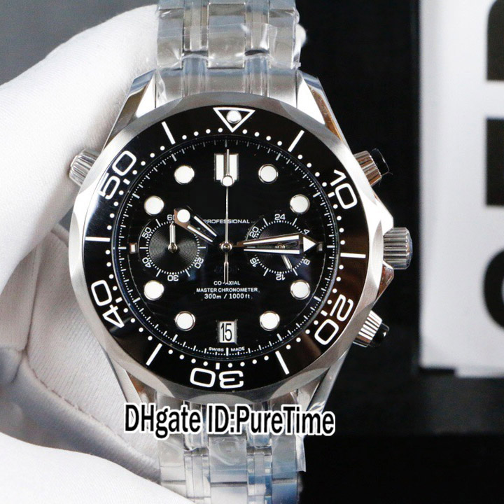 Diver 300M Quartz Chronograph Mens Watch Black Ceramics Bezel Black Texture Dial Stainless Steel Bracelet 210.30.44.51.01.001 Puretime b2, Customized waterproof service
Diver 300M Quartz Chronograph Mens Watch Black Ceramics Bezel Black Texture Dial Stainless Steel Bracelet 210.30.44.51.01.001 Puretime b2, Customized waterproof service