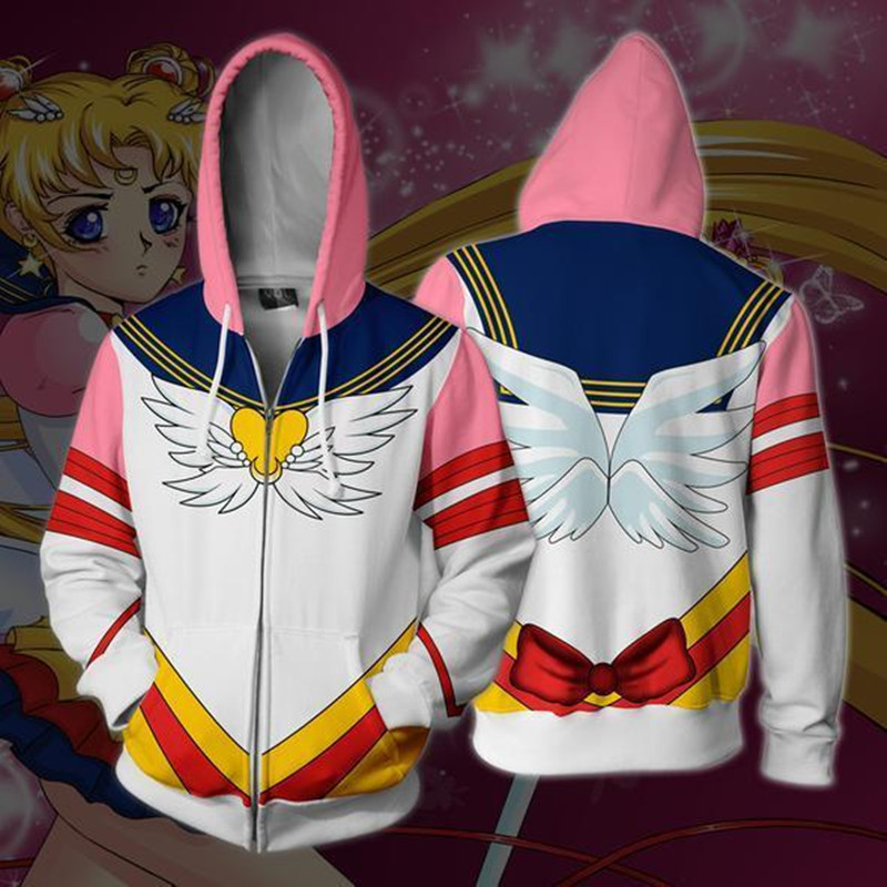 Asian Size Anime 3D Cartoon SAILOR MOON Zipper Cosplay Costume Long Sleeve Coat Casual Jacket Sweatshirts Hoodies, Black
Asian Size Anime 3D Cartoon SAILOR MOON Zipper Cosplay Costume Long Sleeve Coat Casual Jacket Sweatshirts Hoodies, Black