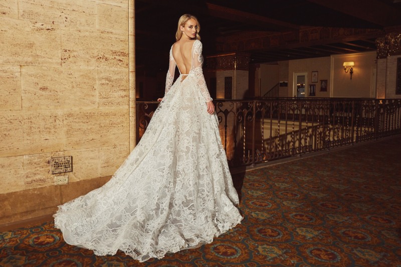 Calla Blanche Dresses Long Sleeves V Neck Lace Appliqued Boho Bridal Gowns Backless A Line Beach Wedding Vestidos De Novia 0505 0505