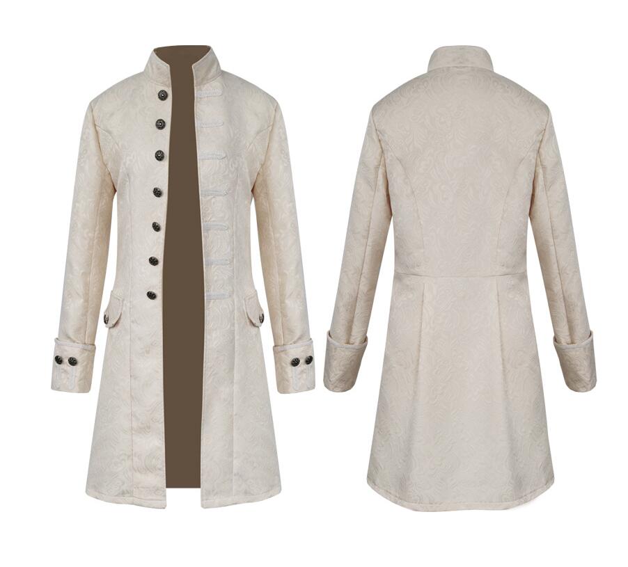Fashion-- Brocade Jacket Gothic Steampunk Vintage Victorian Overcoat Male Vintage Jacket