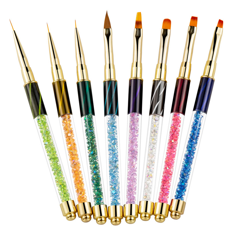 Nail Art Eye Cat Crystal Rhinestones Acrylic Handle Design Brush Pen Drawing Lines Painting Gradient UV Gel Polish Tool Manicure
Nail Art Eye Cat Crystal Rhinestones Acrylic Handle Design Brush Pen Drawing Lines Painting Gradient UV Gel Polish Tool Manicure
