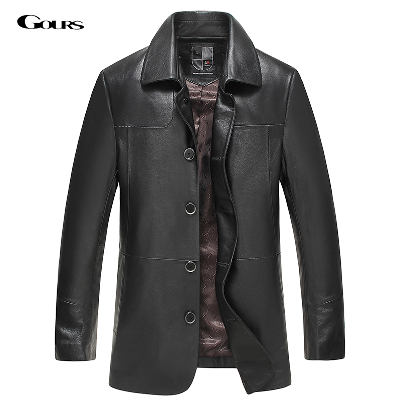 Gours Fall and Winter Genuine Leather Jackets for Men Brand Clothing Black Sheepskin Long Jacket and Coat New Plus Size 4XL
Gours Fall and Winter Genuine Leather Jackets for Men Brand Clothing Black Sheepskin Long Jacket and Coat New Plus Size 4XL