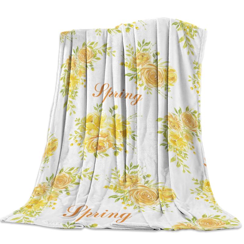 Spring Yellow Flower Throw Blanket Bedspread Soft Fleece Blanket Air/Sofa/Bedding Winter Bedsheet
Spring Yellow Flower Throw Blanket Bedspread Soft Fleece Blanket Air/Sofa/Bedding Winter Bedsheet