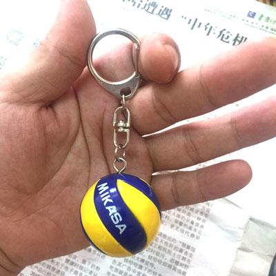 5Pcs/lot Volleyball Keychain Business Birthday Pvc Volleyball Birthday Gifts Volleyball Top Football Beach Ball Key Ring Key Chains