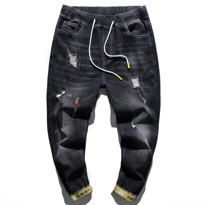 Men' Harem pants Denim Plus Size 6xl Pencil Pants Large Size -7XL Jeans dark grey Distressed Holes Men Causal Trousers
Men' Harem pants Denim Plus Size 6xl Pencil Pants Large Size -7XL Jeans dark grey Distressed Holes Men Causal Trousers