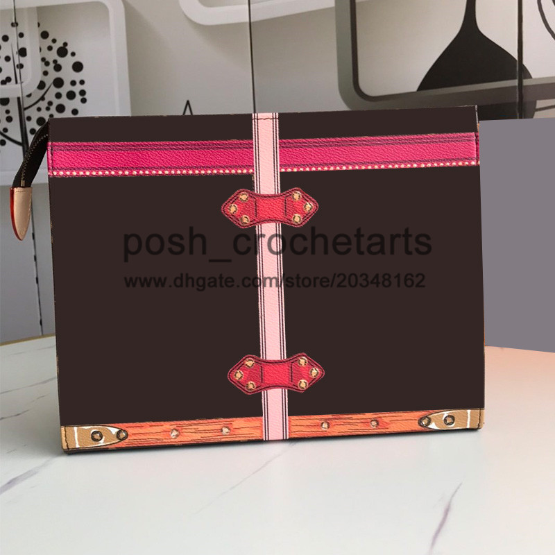Pastel PinkToiletry Pouch Bag Tie Dye Cosmetic Bags come with box, Tie dye red