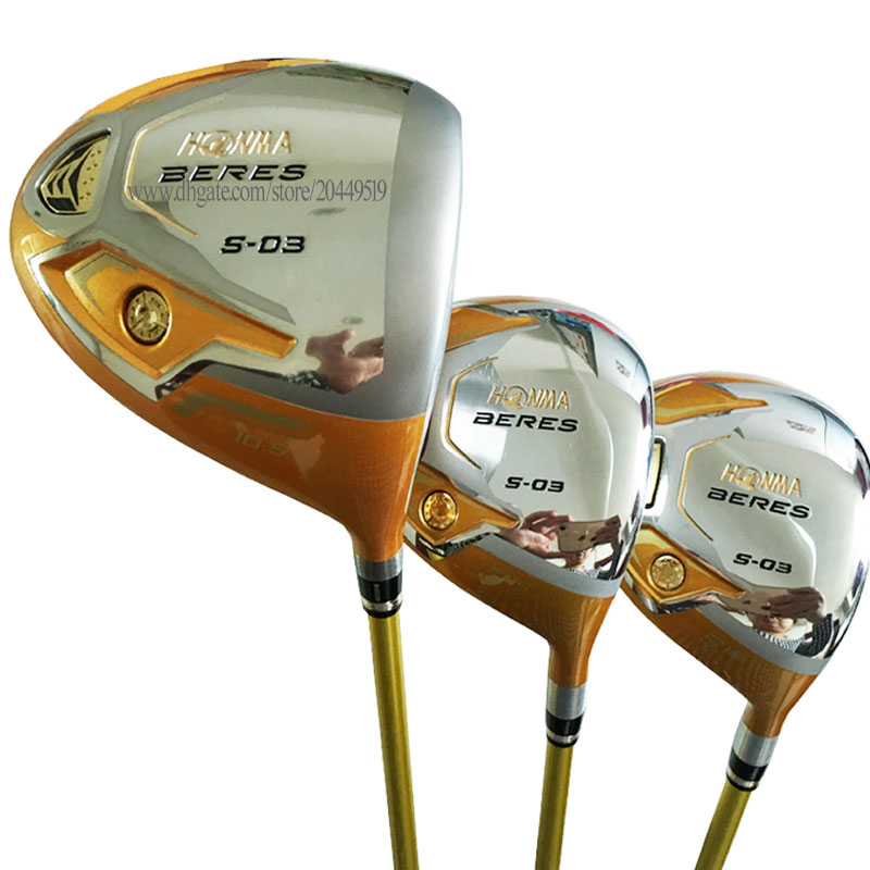 New HONMA Golf Clubs S-03 Golf Wood 135 4Star wood Set driver Clubs Golf Graphite shaft R or S driver shaft Free shipping
New HONMA Golf Clubs S-03 Golf Wood 135 4Star wood Set driver Clubs Golf Graphite shaft R or S driver shaft Free shipping